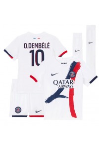 Paris Saint-Germain Ousmane Dembele #10 Babyklær Borte Fotballdrakt til barn 2025-26 Korte ermer (+ Korte bukser)